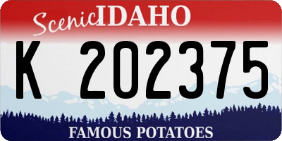 ID license plate K202375