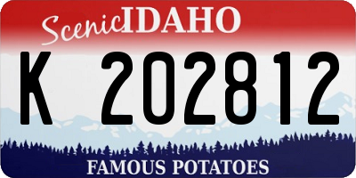 ID license plate K202812