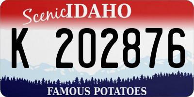 ID license plate K202876