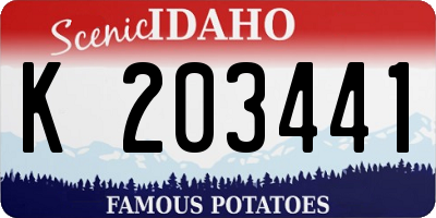 ID license plate K203441