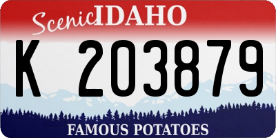 ID license plate K203879