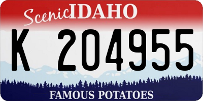 ID license plate K204955