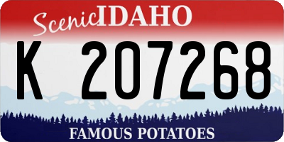 ID license plate K207268