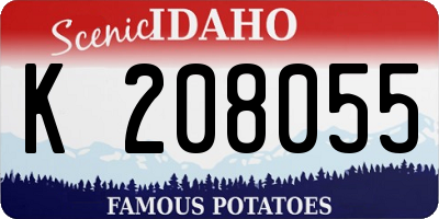 ID license plate K208055