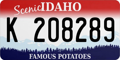 ID license plate K208289
