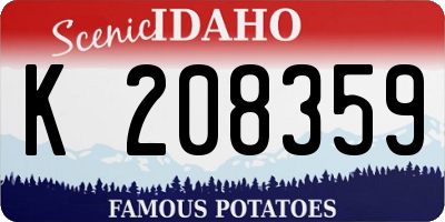 ID license plate K208359