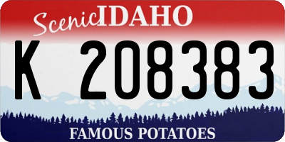 ID license plate K208383