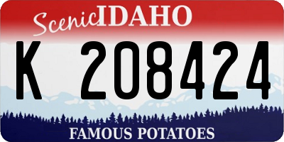 ID license plate K208424