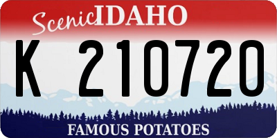 ID license plate K210720