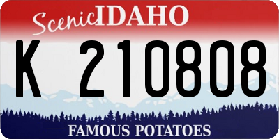 ID license plate K210808