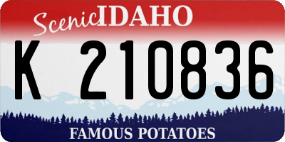 ID license plate K210836