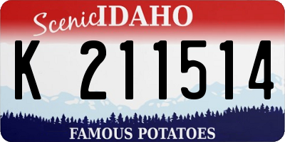 ID license plate K211514