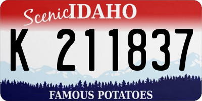 ID license plate K211837