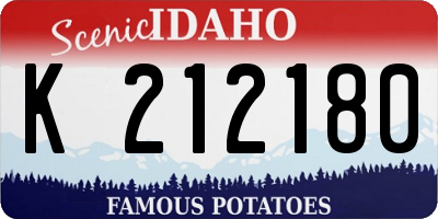 ID license plate K212180
