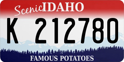ID license plate K212780
