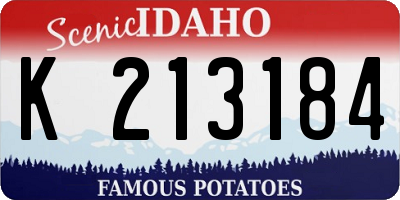 ID license plate K213184