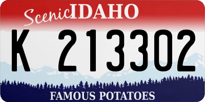 ID license plate K213302