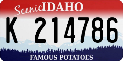 ID license plate K214786