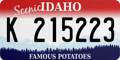ID license plate K215223