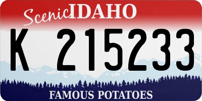 ID license plate K215233