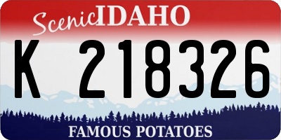 ID license plate K218326