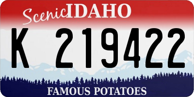 ID license plate K219422