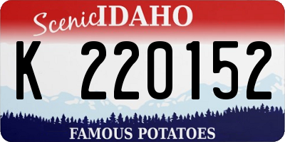 ID license plate K220152