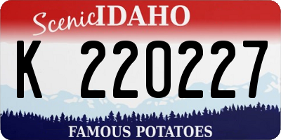 ID license plate K220227