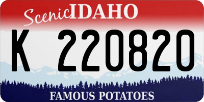 ID license plate K220820