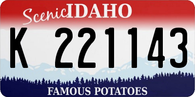 ID license plate K221143