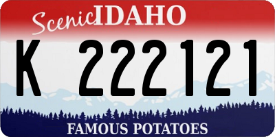 ID license plate K222121