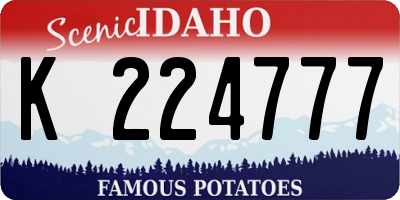 ID license plate K224777