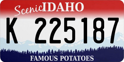 ID license plate K225187