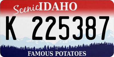 ID license plate K225387