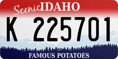ID license plate K225701