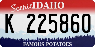ID license plate K225860