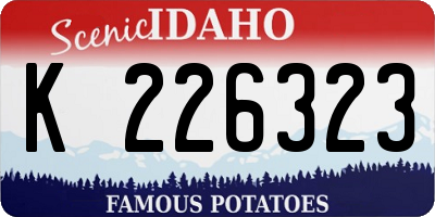 ID license plate K226323