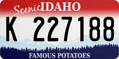 ID license plate K227188