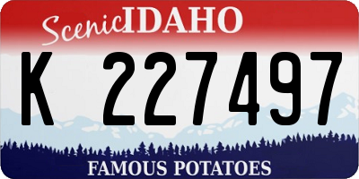 ID license plate K227497