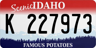 ID license plate K227973