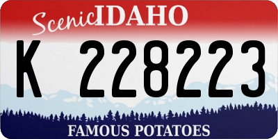 ID license plate K228223