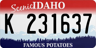 ID license plate K231637