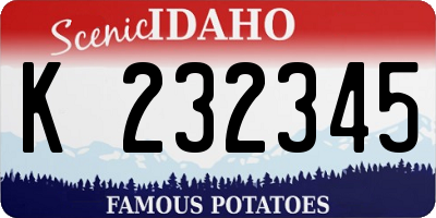 ID license plate K232345