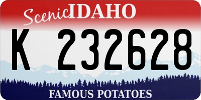 ID license plate K232628