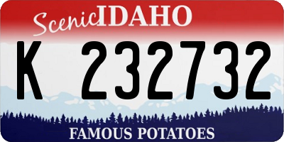 ID license plate K232732