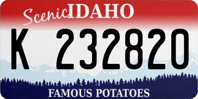 ID license plate K232820