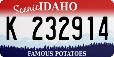 ID license plate K232914