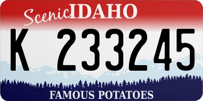 ID license plate K233245
