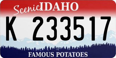 ID license plate K233517