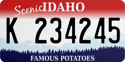 ID license plate K234245